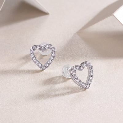 1From The Heart - Fashionable, Trendy And Affordable Jewelry With Moissanite S925 Sterling Silver And Platinum-plated Stud Earrings Prohibit TikTok sales - The Best Shop 4U