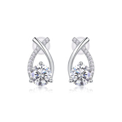 1Happy Encounter - Fashionable And Luxurious Diamond Jewelry Set With 1-carat Moissan Diamond S925 Sterling Silver And Platinum-plated Stud Earrings Prohibit Tk Sales - The Best Shop 4U