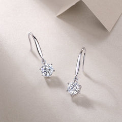 1Jumping Wind Inlaid Moissanite Silver Earrings Luxury Fashion Diamond Earrings Prohibit TK Sales - The Best Shop 4U