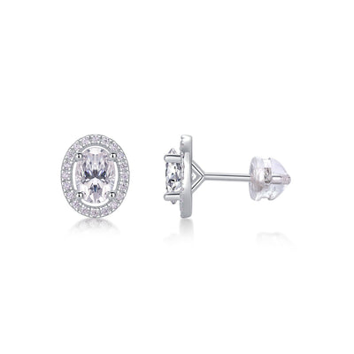 1Phantom Night - Fashionable And Luxurious Diamond Jewelry Set With Moissanite S925 Sterling Silver And Platinum-plated Stud Earrings Prohibit Tk Sales - The Best Shop 4U