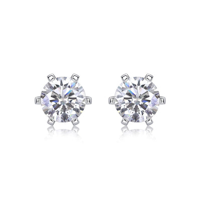 1Quiet Luxury Fashion Diamond Earrings Stud Set With Mosan Diamond Silver Ornaments Prohibit Tk Sales - The Best Shop 4U