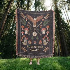 Adventure Awaits - Woven Blanket - The Best Shop 4U