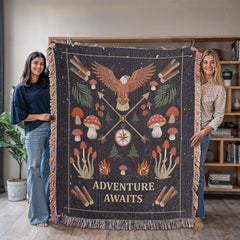 Adventure Awaits - Woven Blanket - The Best Shop 4U