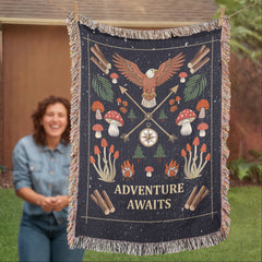 Adventure Awaits - Woven Blanket - The Best Shop 4U