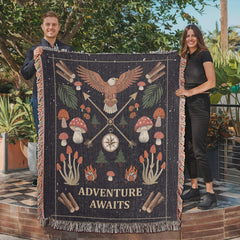 Adventure Awaits - Woven Blanket - The Best Shop 4U