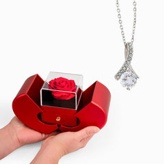 Alluring Beauty Necklace and Red Heart Rose Box - The Best Shop 4U