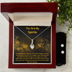 You Are My Sparkle - Alluring Beauty Necklace and Earring Set