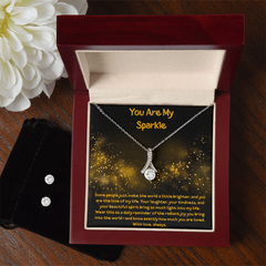 You Are My Sparkle - Alluring Beauty Necklace and Earring Set
