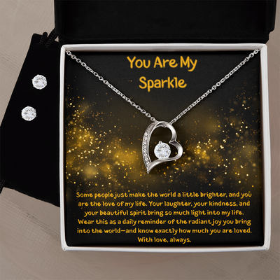 You Are My Sparkle - Forever Love Necklace and Earring Set