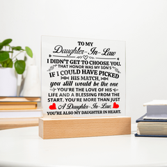 To My Daughter-in-Law Honor – Acrylic Square