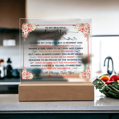 To My Beautiful Daughter – Acrylic Square