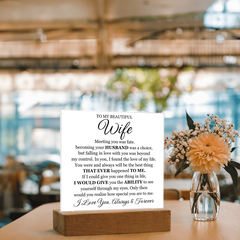 To My Beautiful Wife (Printed) – Acrylic Square