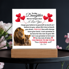 To My Daughter Old Lion – Acrylic Square