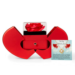 To My Forever Love - Rose Box and Love knot Necklace