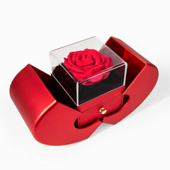 To My Forever Love -  Alluring Beauty Necklace - Red Heart Rose Box