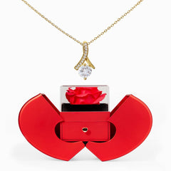 Alluring Beauty Necklace and Red Heart Rose Box