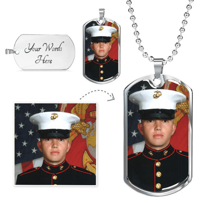 Dog Tag Necklace with Engraving - Add Your Photo