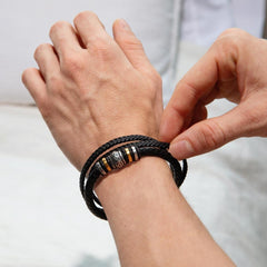 Being Special - Mens Leather Bracelet - The Best Shop 4U