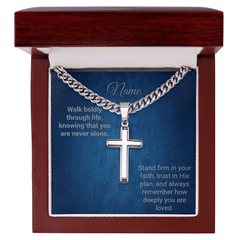 Cuban Chain Cross - Walk Boldly - The Best Shop 4U