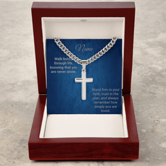 Cuban Chain Cross - Walk Boldly - The Best Shop 4U