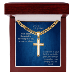 Cuban Chain Cross - Walk Boldly - The Best Shop 4U