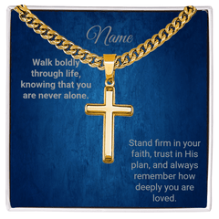 Cuban Chain Cross - Walk Boldly - The Best Shop 4U