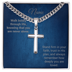 Cuban Chain Cross - Walk Boldly - The Best Shop 4U