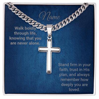 Cuban Chain Cross - Walk Boldly - The Best Shop 4U
