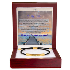 Custom Engraved Bar Bracelet - For Him - The Best Shop 4U