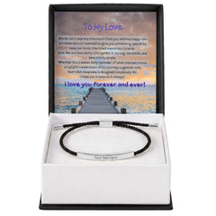 Custom Engraved Bar Bracelet - For Him - The Best Shop 4U