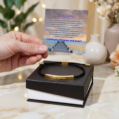 Custom Engraved Bar Bracelet - For Him - The Best Shop 4U