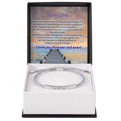 Custom Engraved Bar Bracelet - For Him - The Best Shop 4U