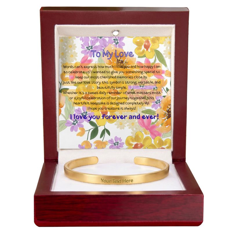 Custom Engraved Cuff Bracelet For Her - The Best Shop 4U