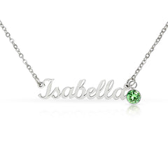 Custom Name Necklace with a Birthstone - The Best Shop 4U