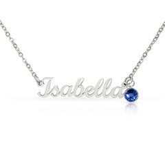 Custom Name Necklace with a Birthstone - The Best Shop 4U