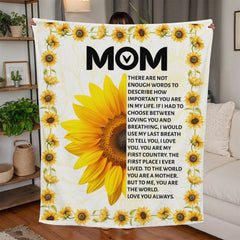 Dear Mom There Are Not Enough Words – Jersey Fleece Blanket - The Best Shop 4U