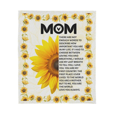 Dear Mom There Are Not Enough Words – Jersey Fleece Blanket - The Best Shop 4U