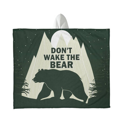 Don't Wake the Bear – Hooded Sherpa Fleece Blanket - The Best Shop 4U