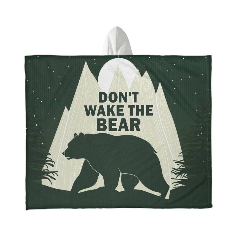 Don't Wake the Bear – Hooded Sherpa Fleece Blanket - The Best Shop 4U