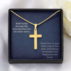 Engraved Cross Necklace - Snake Chain - The Best Shop 4U