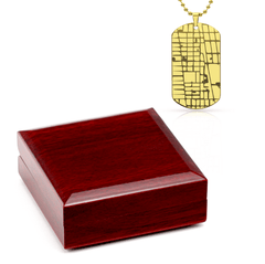 Engraved Map Dog Tag Necklace - The Best Shop 4U