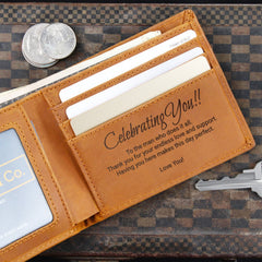 Engraved Men's Leather Wallet - The Best Shop 4U