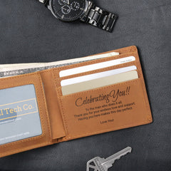 Engraved Men's Leather Wallet - The Best Shop 4U