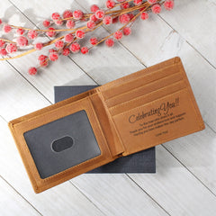 Engraved Men's Leather Wallet - The Best Shop 4U