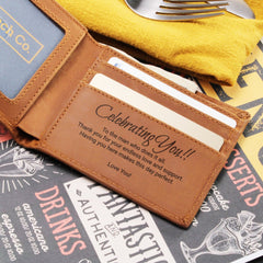Engraved Men's Leather Wallet - The Best Shop 4U