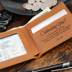 Engraved Men's Leather Wallet - The Best Shop 4U