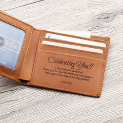 Engraved Men's Leather Wallet - The Best Shop 4U
