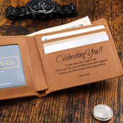 Engraved Men's Leather Wallet - The Best Shop 4U