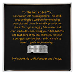 Engraved Men's Ring - Incredible You - The Best Shop 4U