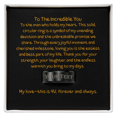Engraved Men's Ring - Incredible You - The Best Shop 4U